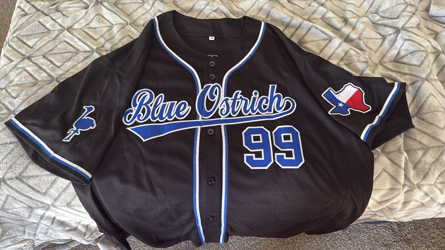 Customer photo review of Custom Cream Navy-Gold Classic Style Authentic Baseball Jersey
