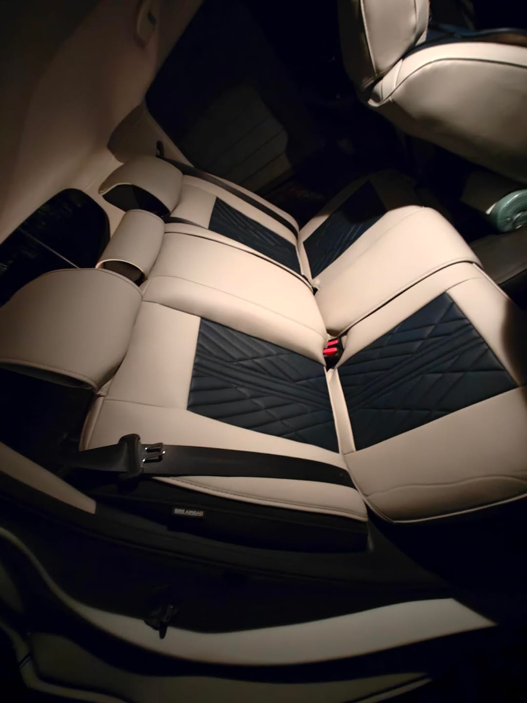 Customer photo review of Brown Black Seat Cover