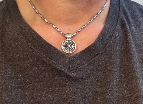 Customer photo review of Compass Urn Pendant