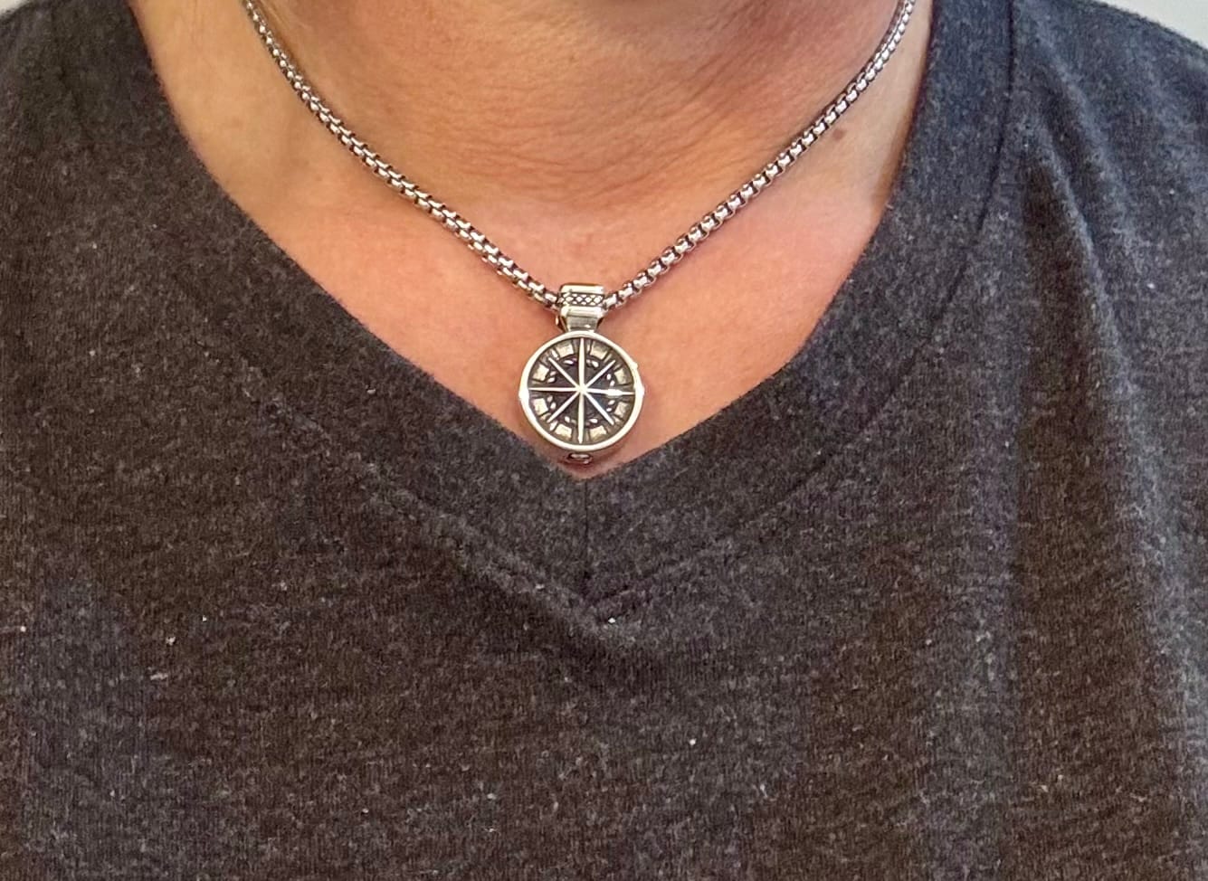 Customer photo review of Compass Urn Pendant