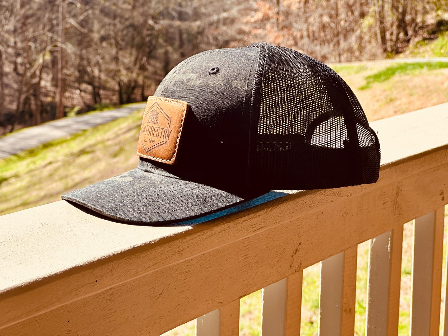 Customer photo review of Richardson 862 Camo Custom Leather Patch Hat