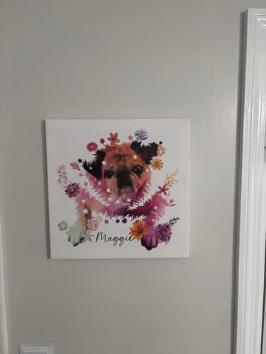 Customer photo review of Flowerpup Custom Pet Portrait