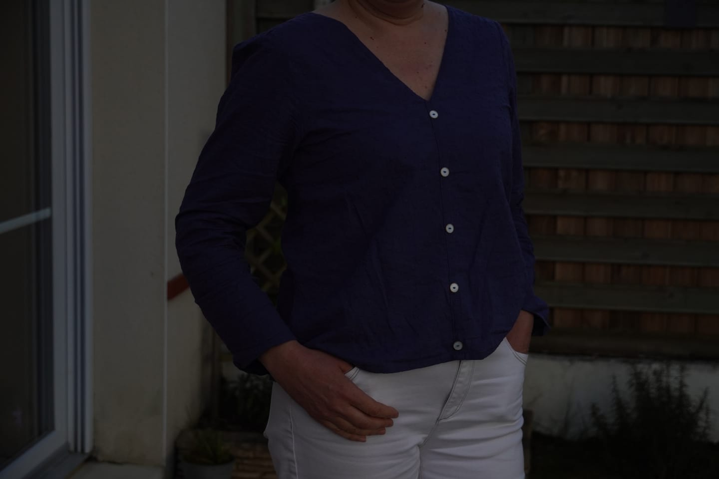 Customer photo review of Blouse Flora - broderie bleu azur