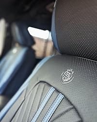Customer photo review of Grey & Black Seat Cover