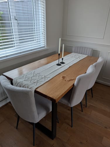 Customer photo review of Industrial Dining Table with Square Frame Leg