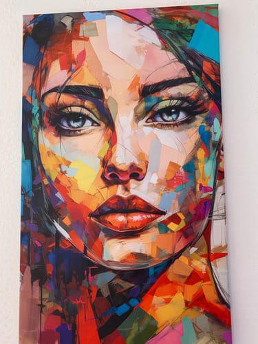 Customer photo review of Leinwandbild | Abstraktes Frauenporträt Aurora | Hochformat