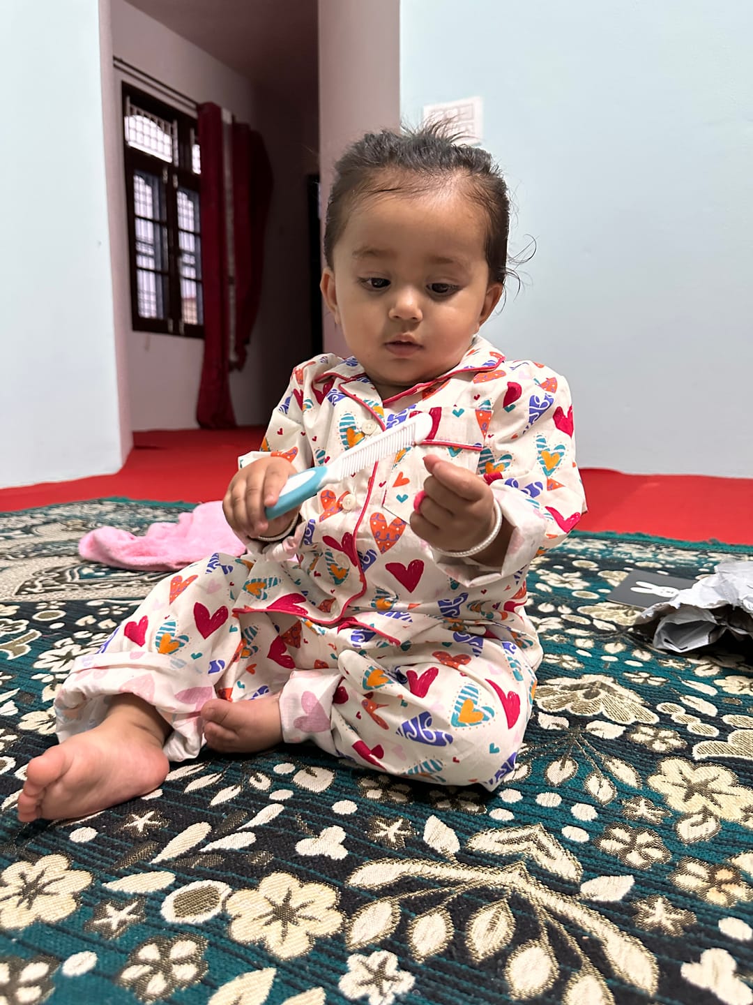 Customer photo review of Colourful Hearts Night Suit