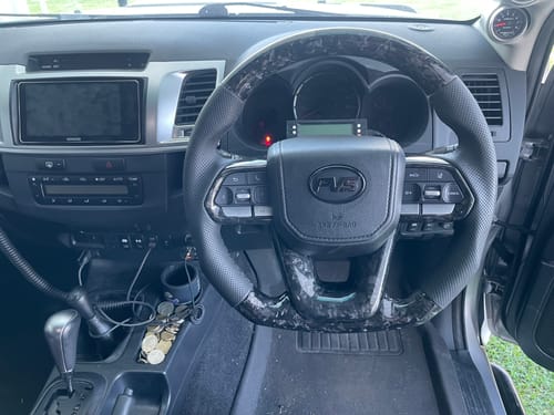Customer photo review of Forged Carbon Leather Steering Wheel Upgrade Kit for Toyota
