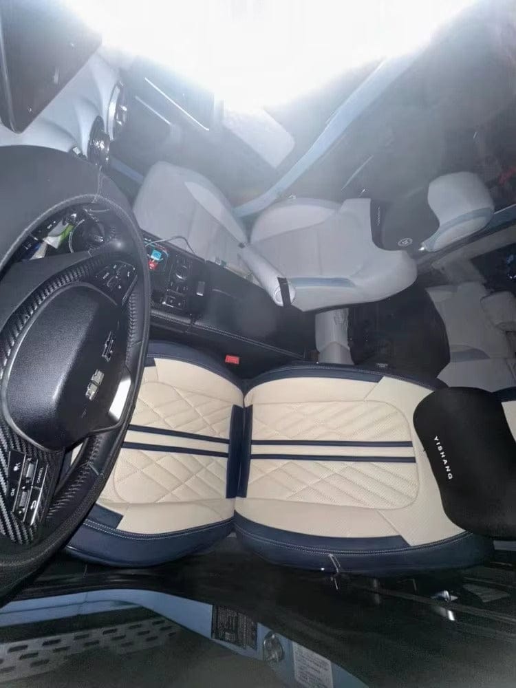 Customer photo review of Orange Black Seat Cover