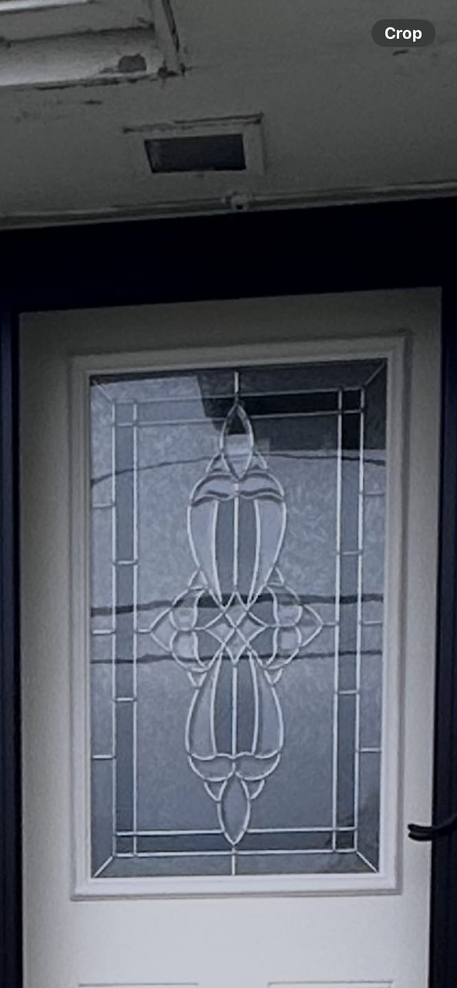 Customer photo review of Wexford Glass and Frame Kit (Half Lite 24" x 38" Frame Size)