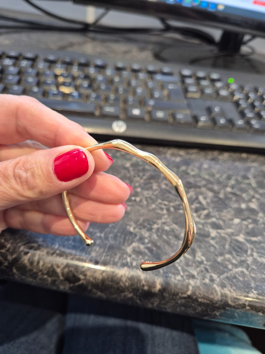 Customer photo review of Bamboo Bangle