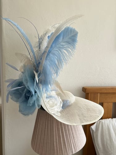 Customer photo review of Sinamay Side Sweep Hat Base 45cm HA076