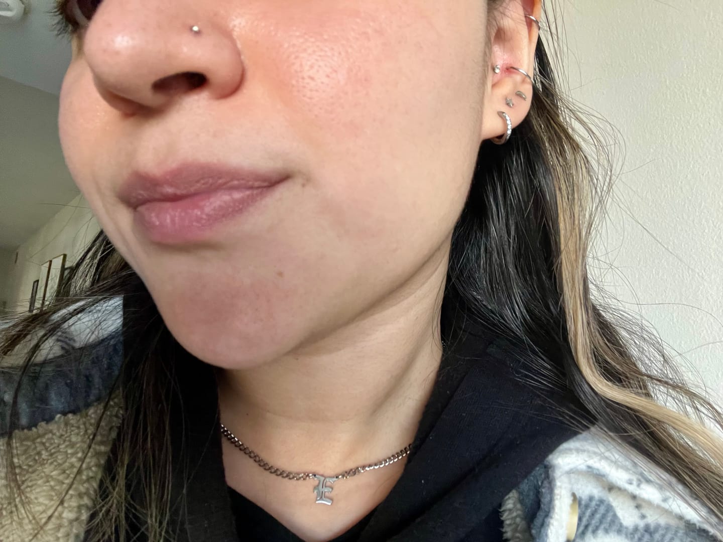Customer photo review of Cuban Initial Necklace
