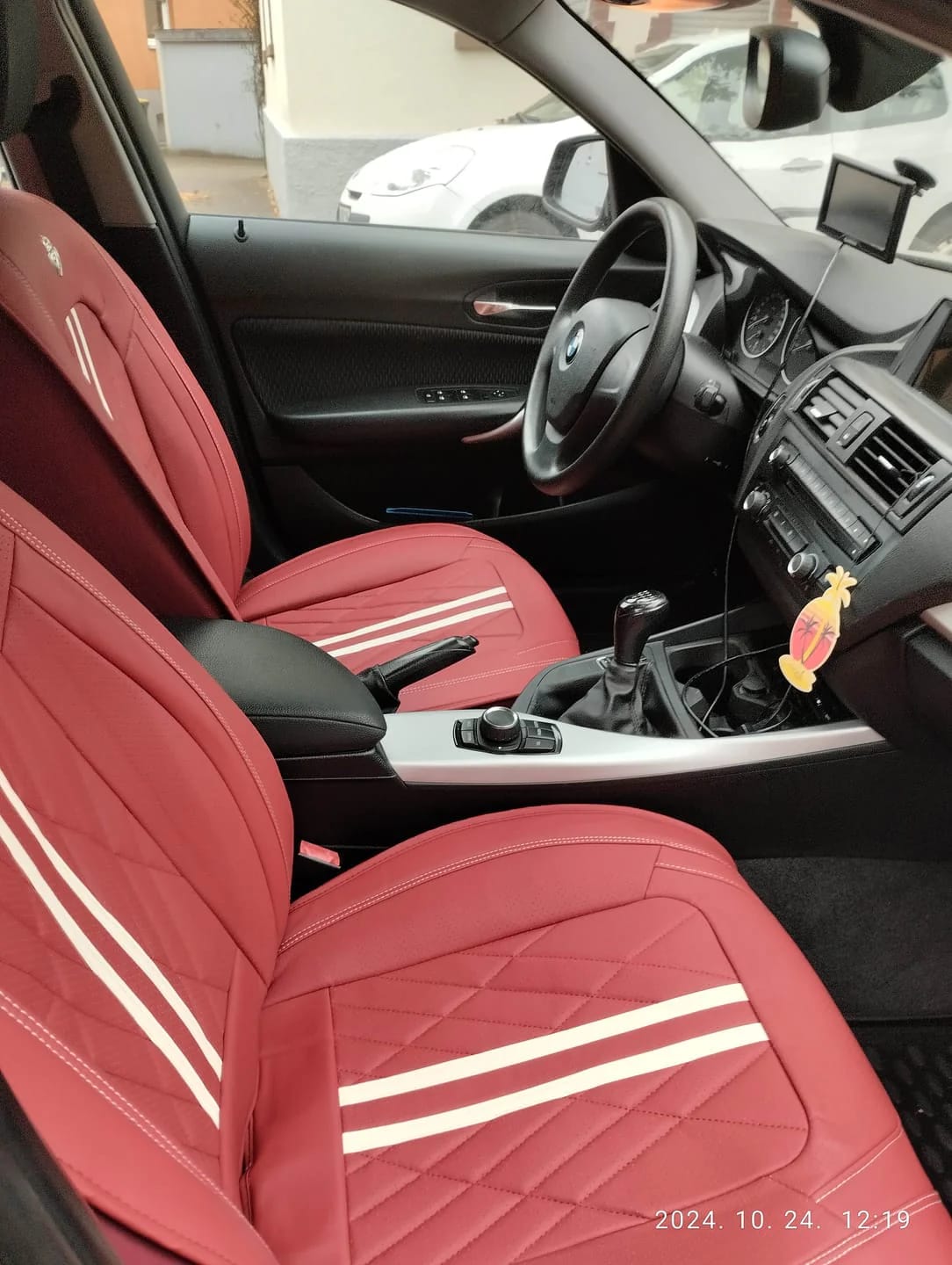 Customer photo review of Grey & Black Seat Cover