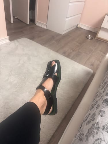 Customer photo review of Eliana Black Sandals