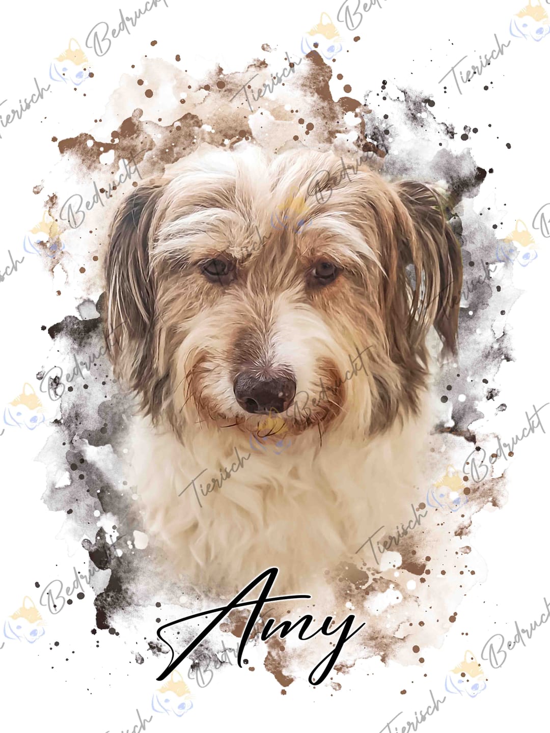 Customer photo review of Tierisches Wasserfarben Hunde Portrait
