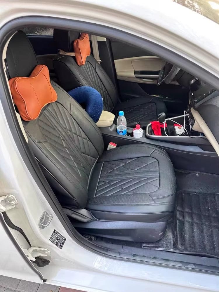 Customer photo review of Black & Red Seat Cover
