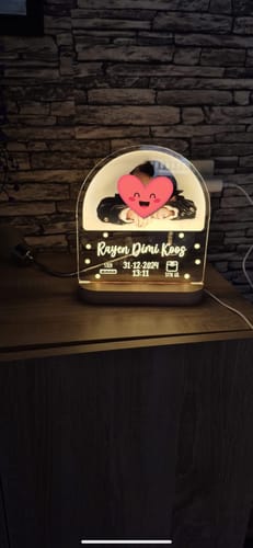 Customer photo review of Geboorte fotolampje