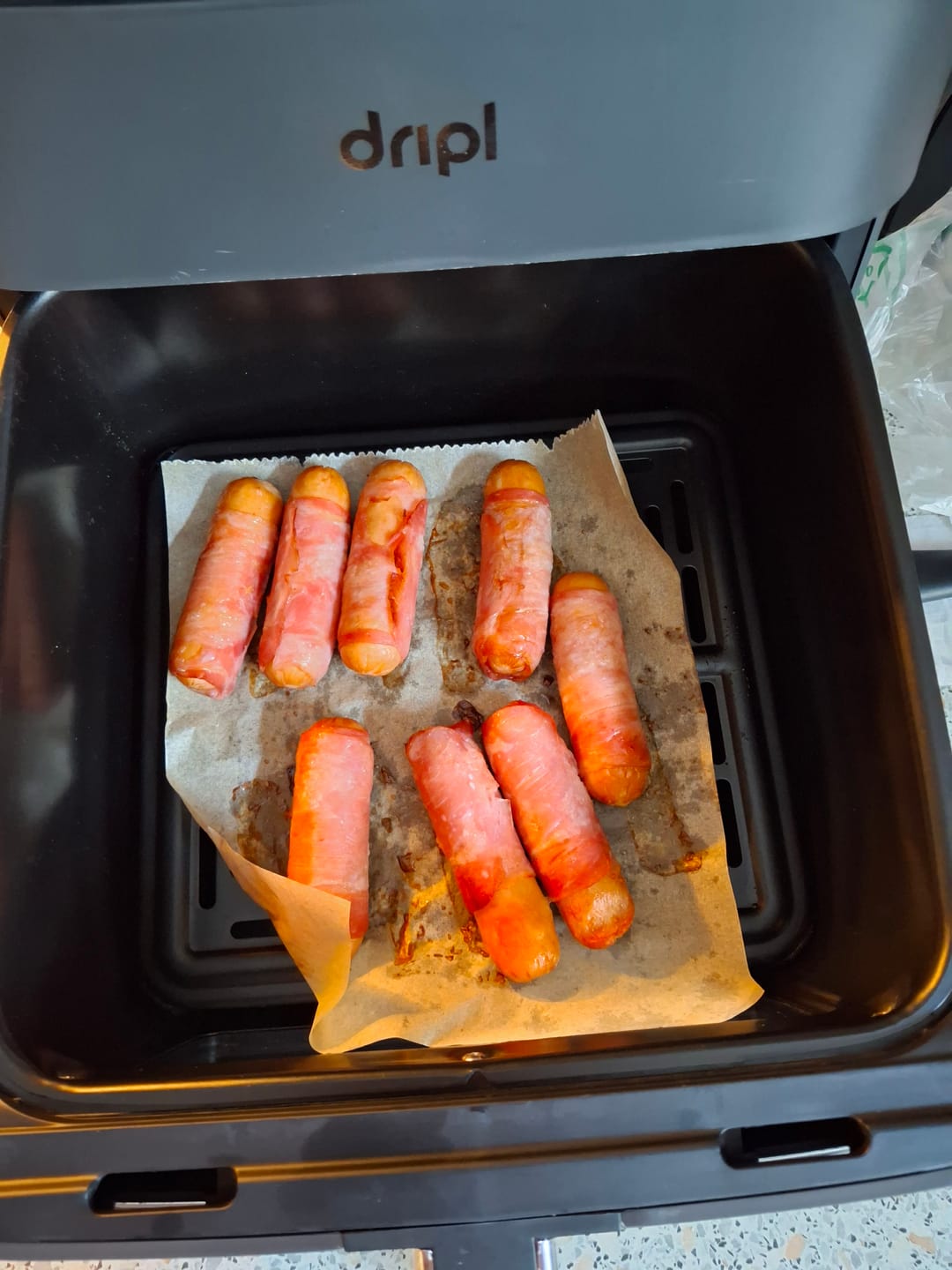 Customer photo review of Dripl Heißluftfritteuse 5,7L mit LCD Touchscreen