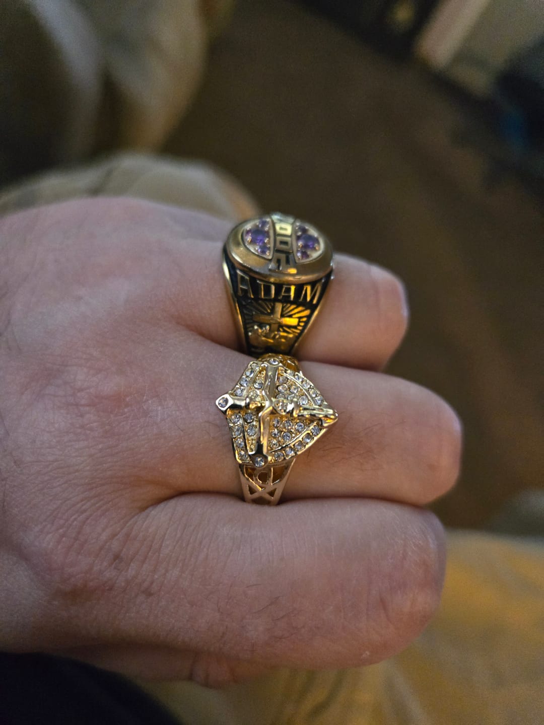 Customer photo review of FREE Today: Divine Shield Crucifix Luxurious Ring: A Bold Testament of Faith and Devotion