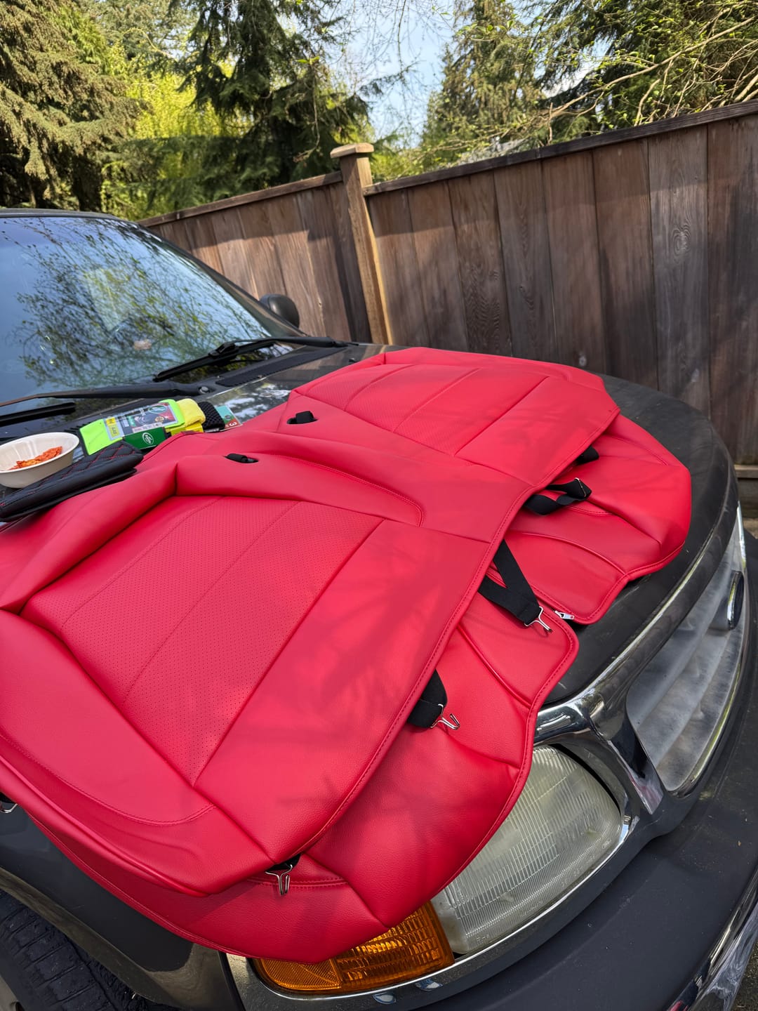Customer photo review of 2015+ Ford Mustang Coupe Custom Leather Seat Covers
