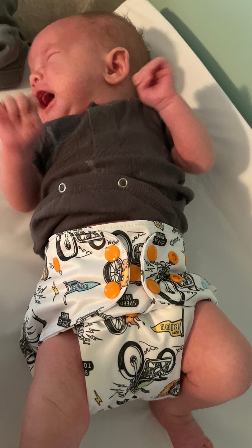 Customer photo review of Hobby and Interests: Essentials Pocket Cloth Diaper with Athletic Wicking Jersey, Grows with your Baby