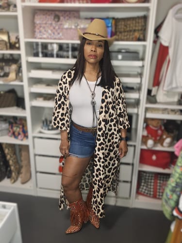 Customer photo review of GREYSON-RED WESTERN BOOTIE