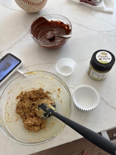 Customer photo review of Viral Pistachio Stuffed Bar Kit