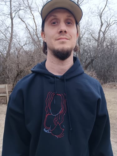 Customer photo review of Soulmate Custom Embroidered Photo Hoodie
