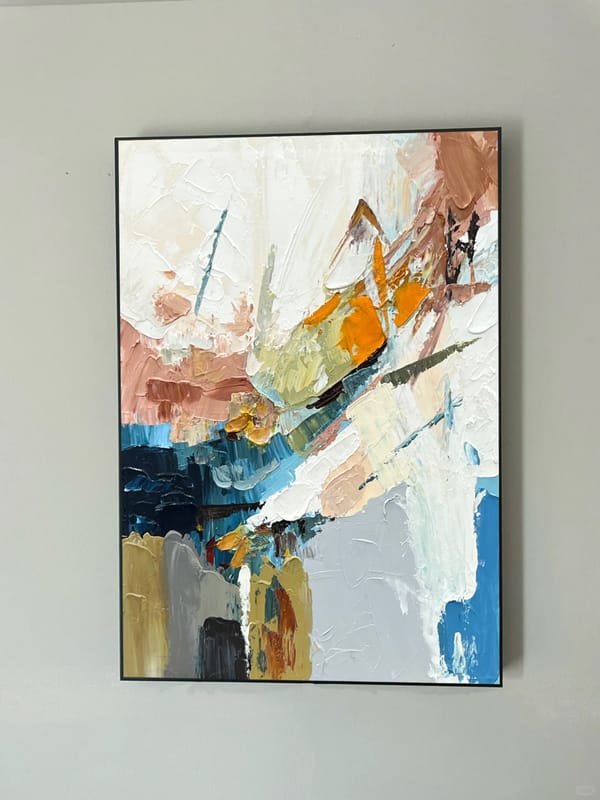 Customer photo review of Colorful Abstract Textured Painting Canvas #AT093