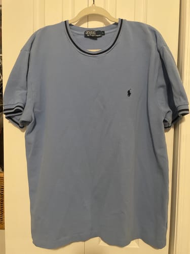 Customer photo review of Vintage Polo Ralph Lauren T Shirt Mens Large Blue