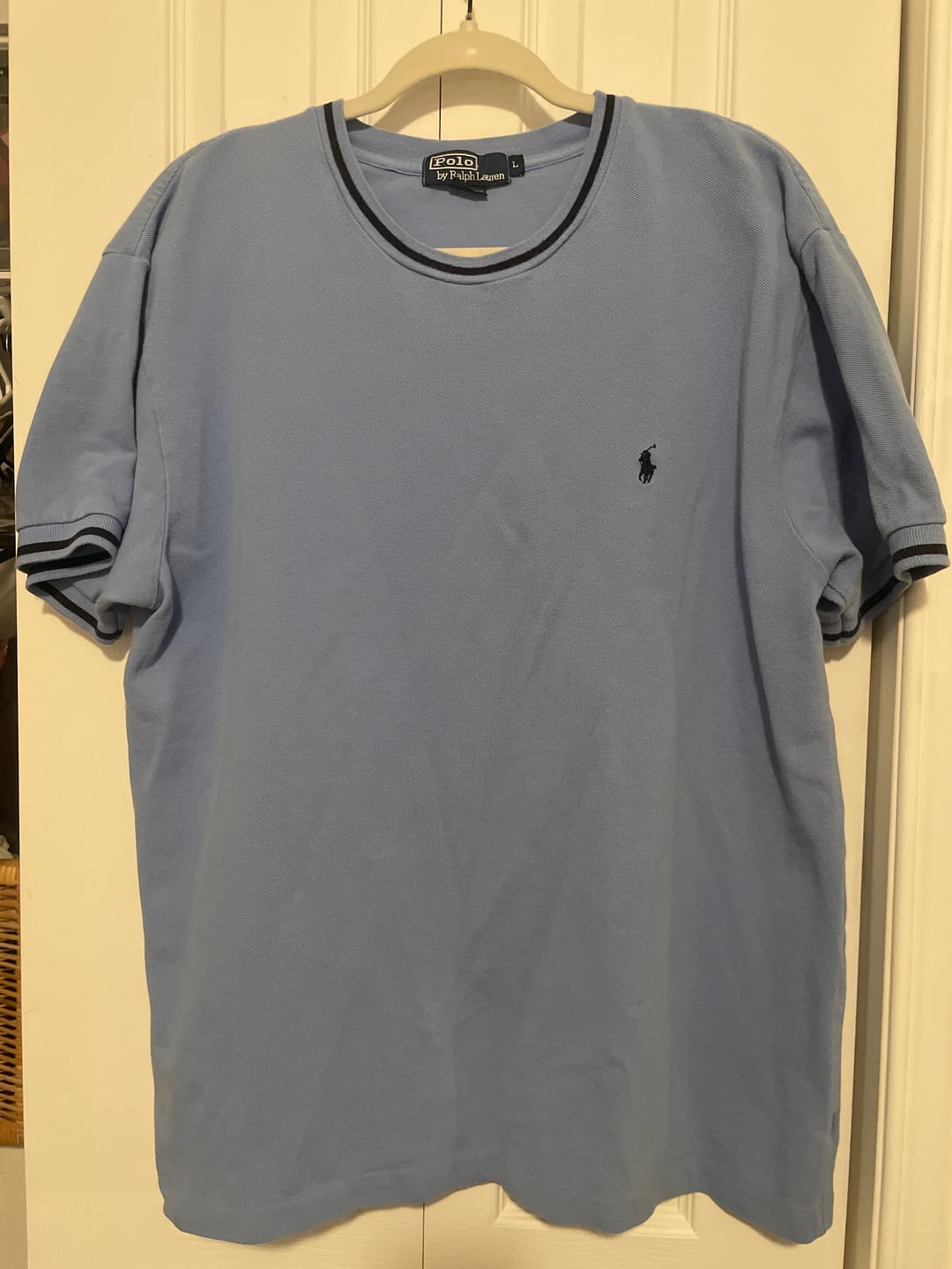 Customer photo review of Vintage Polo Ralph Lauren T Shirt Mens Large Blue