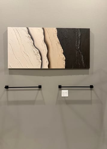 Customer photo review of Harmony in Motion-Abstract Textured Oil Painting on Canvas for Modern Interiors