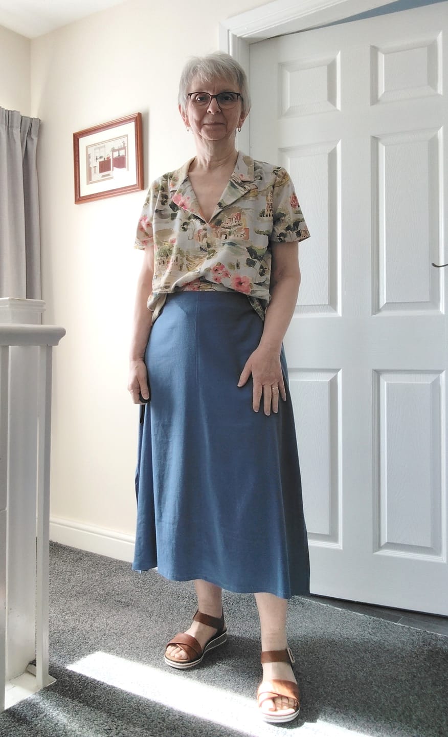 Customer photo review of Viscose Linen Woven Stretch Fabric