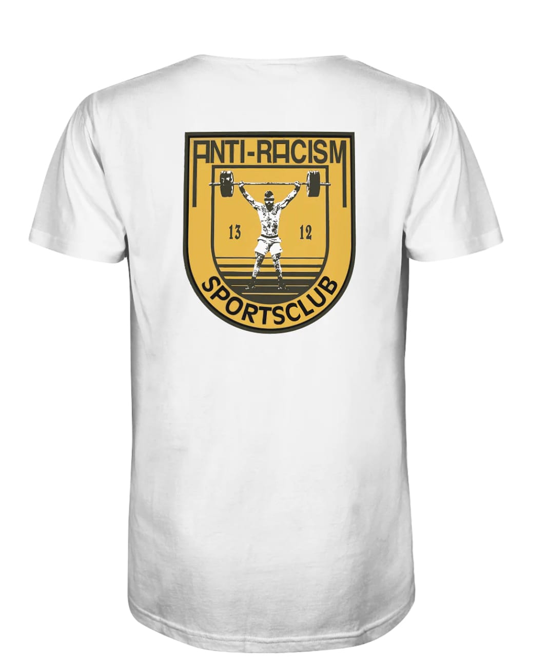 Customer photo review of Anti-Racism Sportsclub (Front- & Backprint) - Organic Unisex Shirt