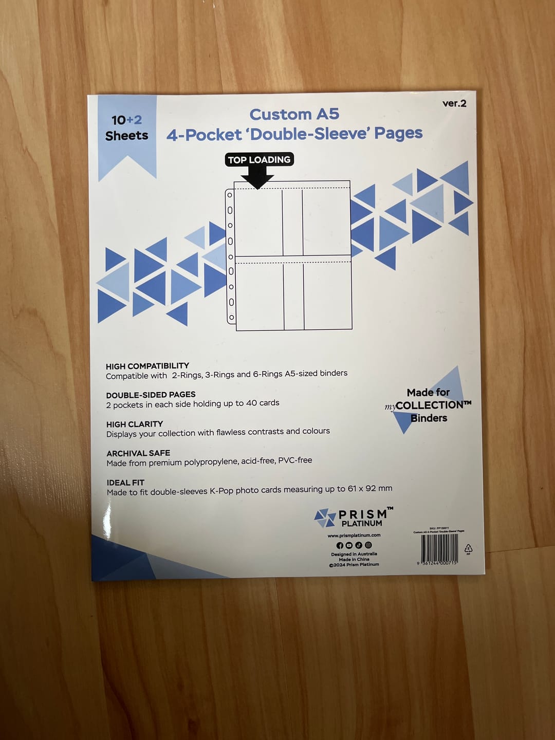 Customer photo review of [Version 2] Custom A5 pages - 4-Pocket - Double-Sleeve