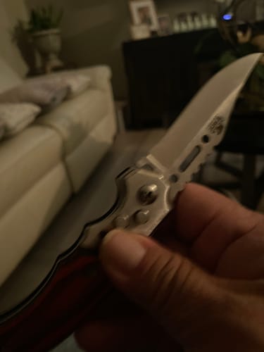 Customer photo review of Bearcut Frontier Wooden Switchblade Knife