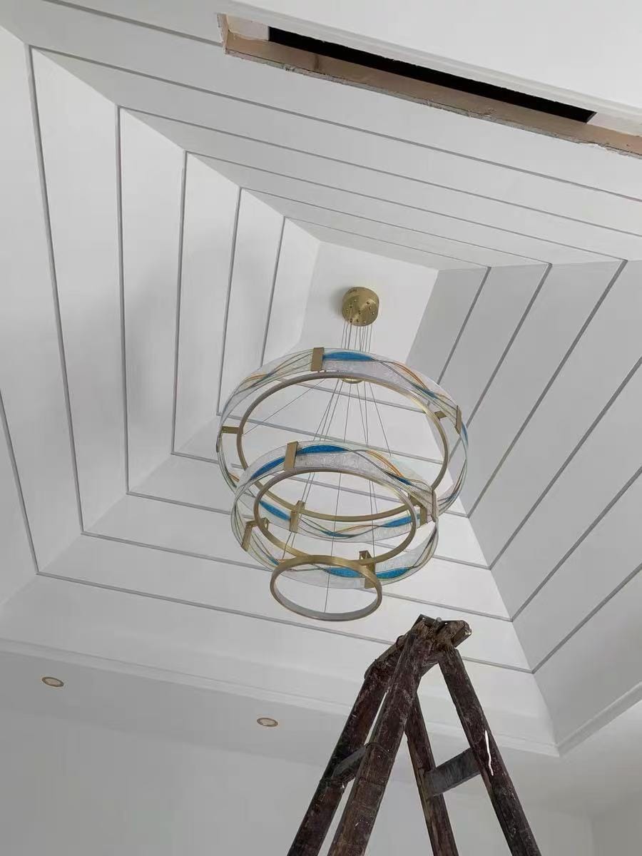 Customer photo review of WOMO Enamel Round Brass Chandelier-WM2335