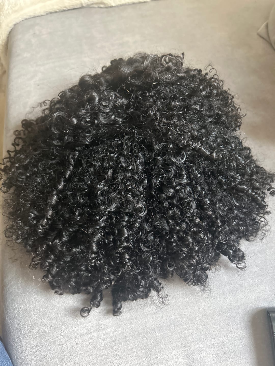 Customer photo review of Wavymy Afro Kinky Curly 7x5 Lace Glueless Wigs HD Lace Wear & Go Wigs Dome Cap 180% Density Layered Curly Hairstyle