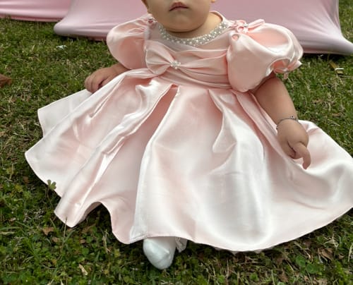 Customer photo review of Cute Baby Girl Beauty Pageant Dress Toddler First Communion Princess Dress