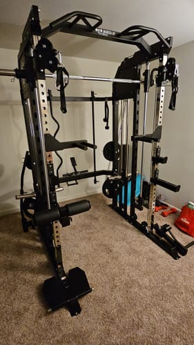 Customer photo review of Power Rack PLATE All-Inclusive Home Gym