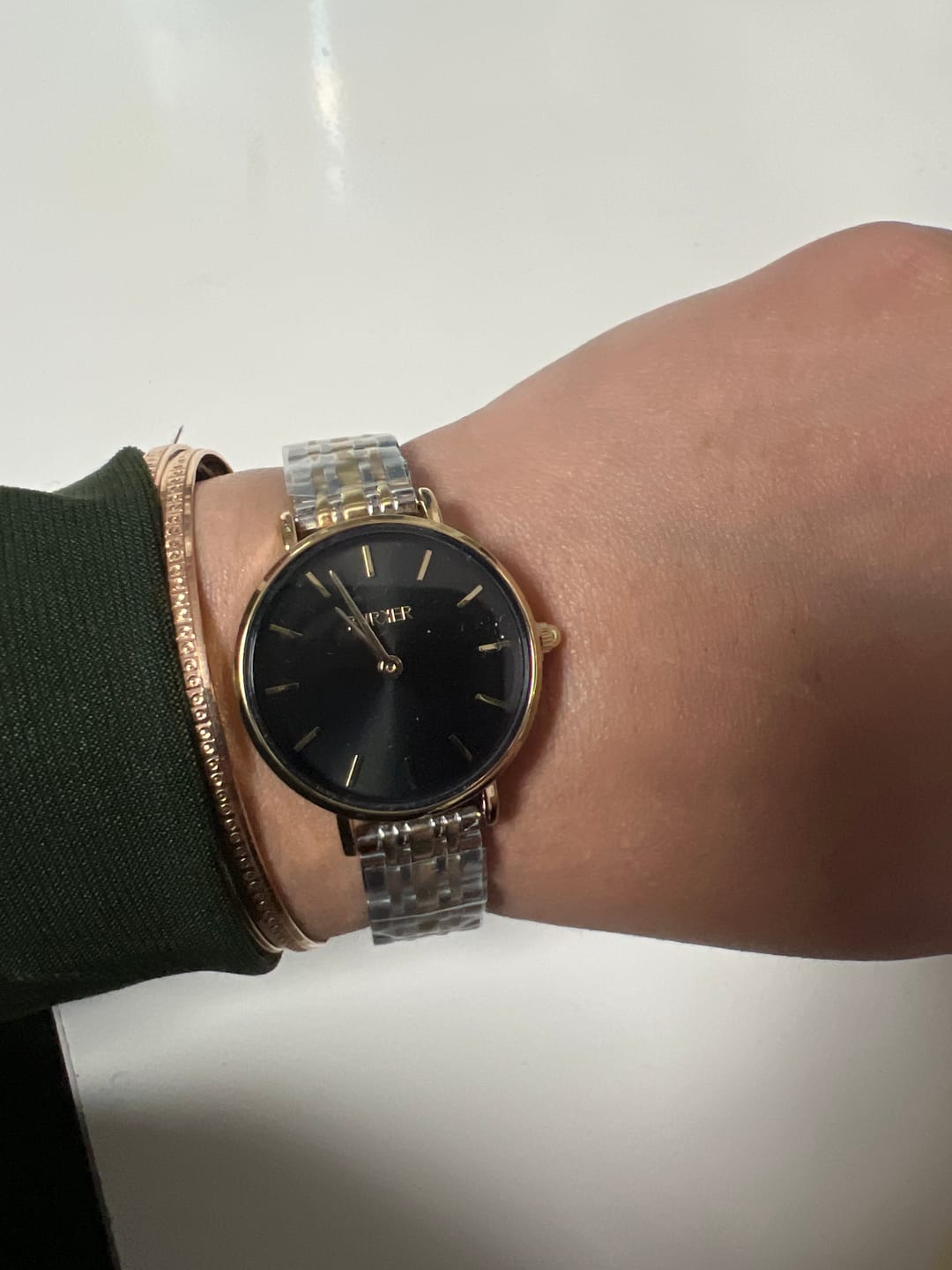 Customer photo review of Ruby Petite Black Gold Silver
