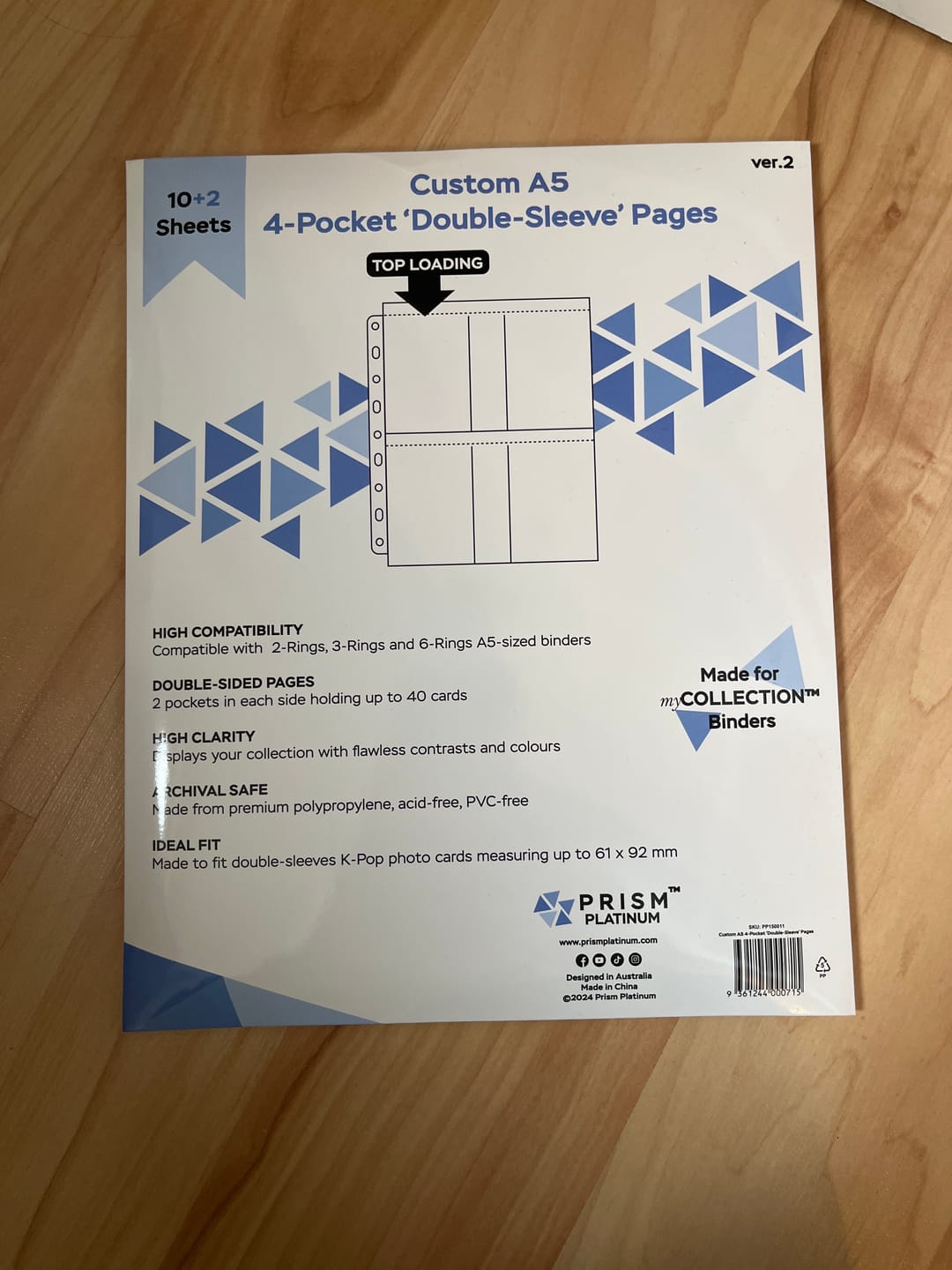 Customer photo review of [Version 2] Custom A5 pages - 4-Pocket - Standard Photocard