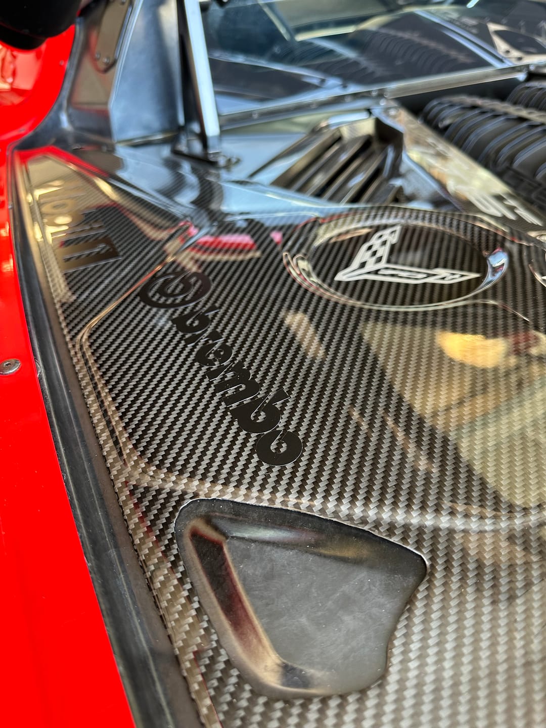 Customer photo review of Corvette C8 Coupe Engine Bay Panel Cover (3-Pieces Version)