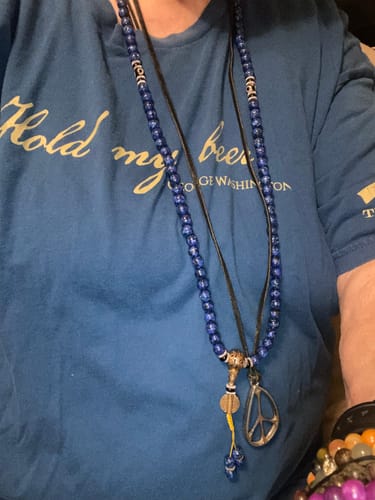Customer photo review of Lapis Lazuli Third Eye Mala