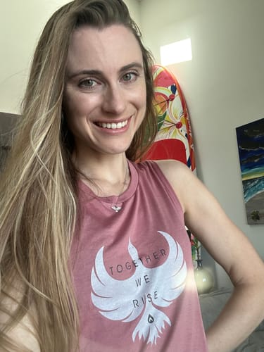 Customer photo review of Phoenix Black Ladies’ Muscle Tank