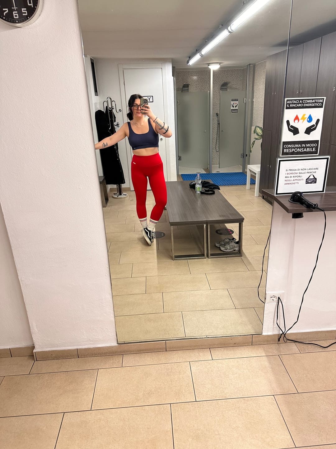 Customer photo review of Leggings Push Up All-Up Rosso Lampone
