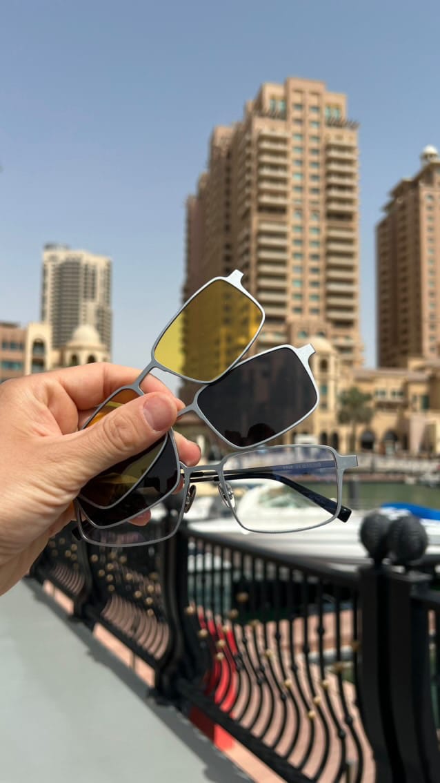 Customer photo review of Turing | Magnetic Clip-on Eyeglasses Sunglasses | ZanyLen New Arrival 2025