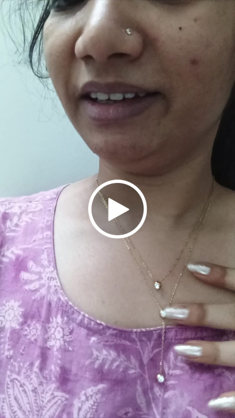 Customer video review of Two Layered Solitaire Drop Necklace