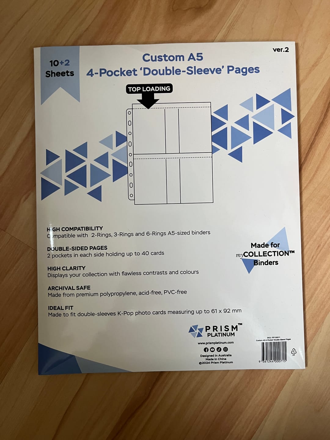 Customer photo review of [Version 2] Custom A5 pages - 4-Pocket - Standard Photocard